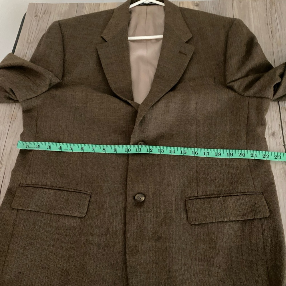 Lauren Ralph Lauren Sport Coat Blazer Mens Herringbone Pure Laine Wool 44R - Picture 11 of 14